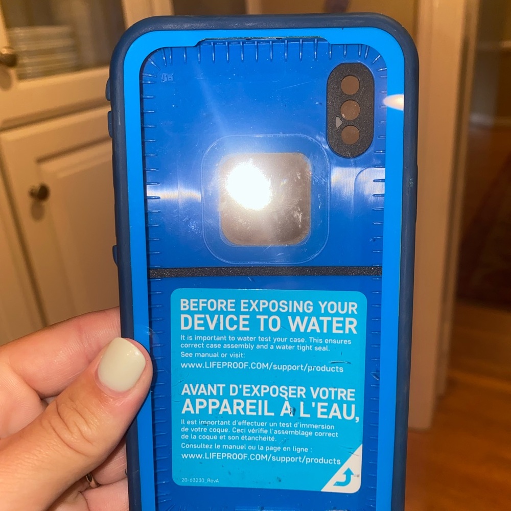 Blue brand new life proof iPhone X case